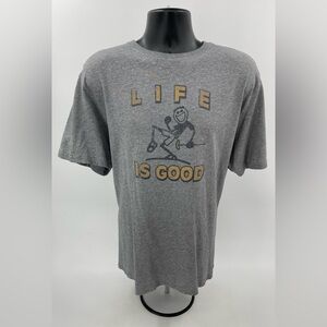 Life Is Good “Jake Golfing” Heather Grey Classic‎ Fit Tee T-Shirt Men’s Size XL